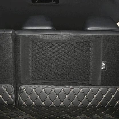 Car Back Rear Mesh Trunk Seat Elastic String Net Magic Sticker Universal Storage Bag Pocket Cage Auto Organizer Seat Back Bag